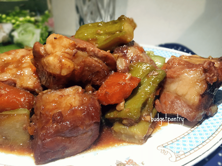 Bittergourd pork ribs in black bean soy sauce ⋆ Budgetpantry